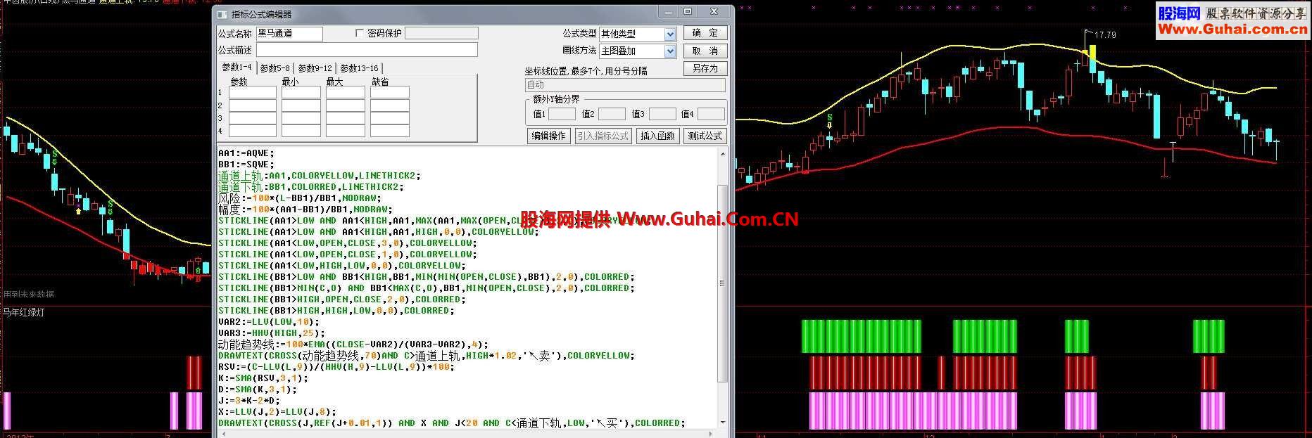 大智慧黑马通道指标公式